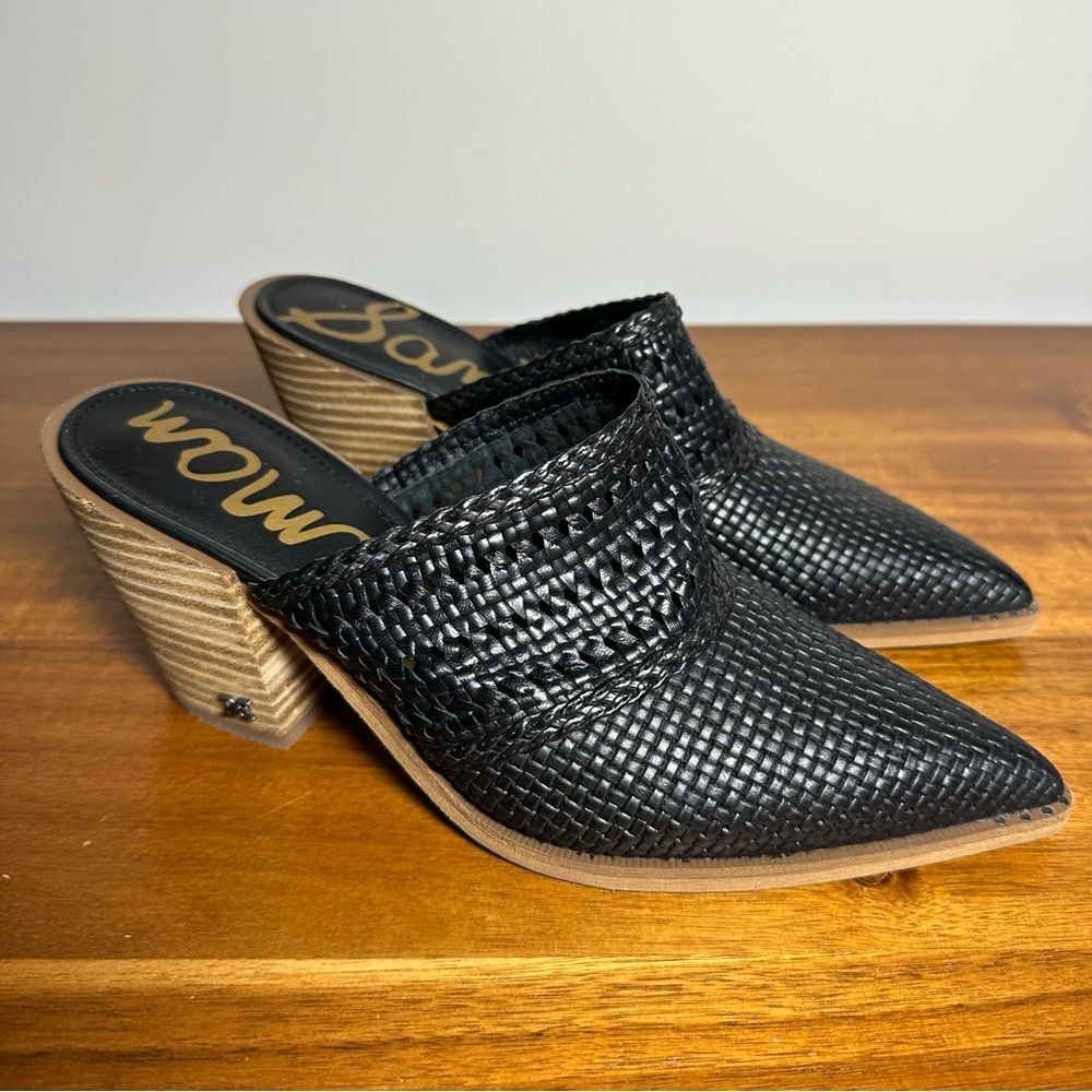 New! Sam Edelman Black Lilliana Woven Mules, 8